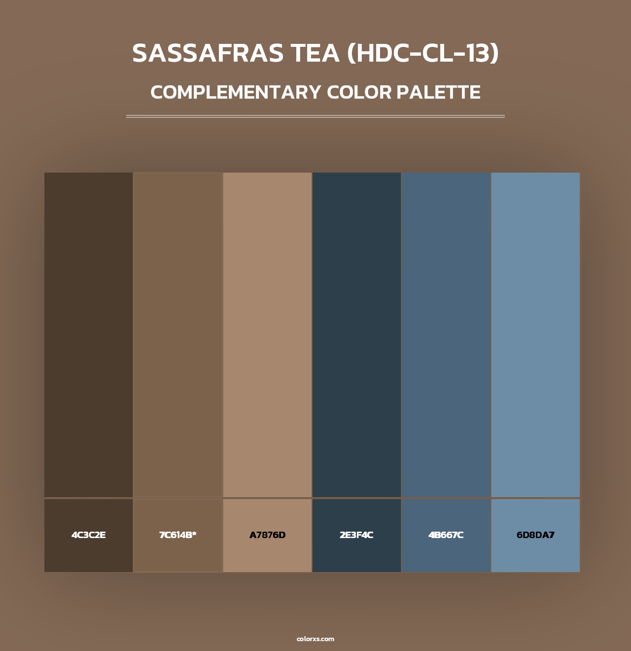 Sassafras Tea (HDC-CL-13) - Complementary Color Palette