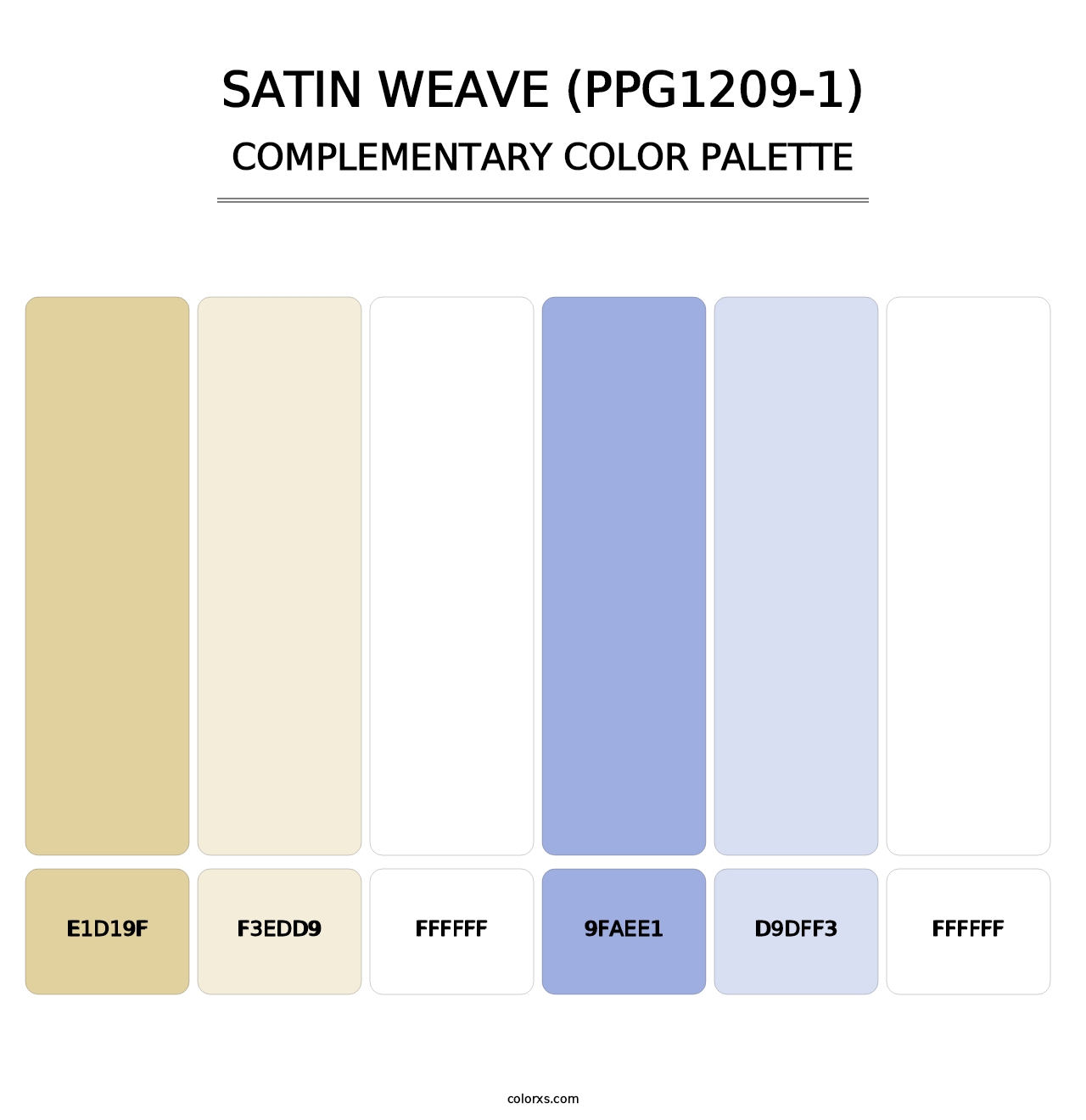 Satin Weave (PPG1209-1) - Complementary Color Palette