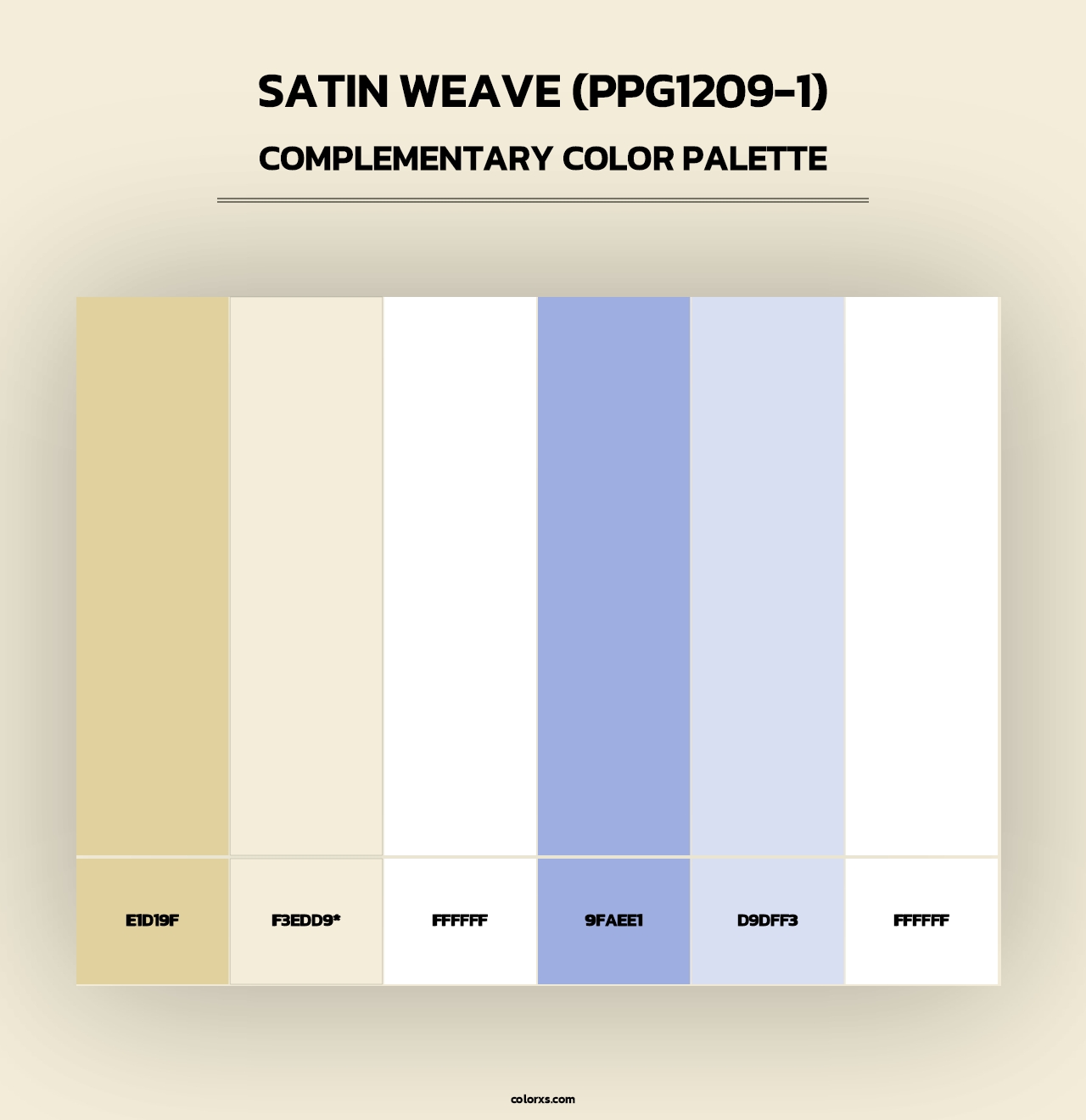 Satin Weave (PPG1209-1) - Complementary Color Palette
