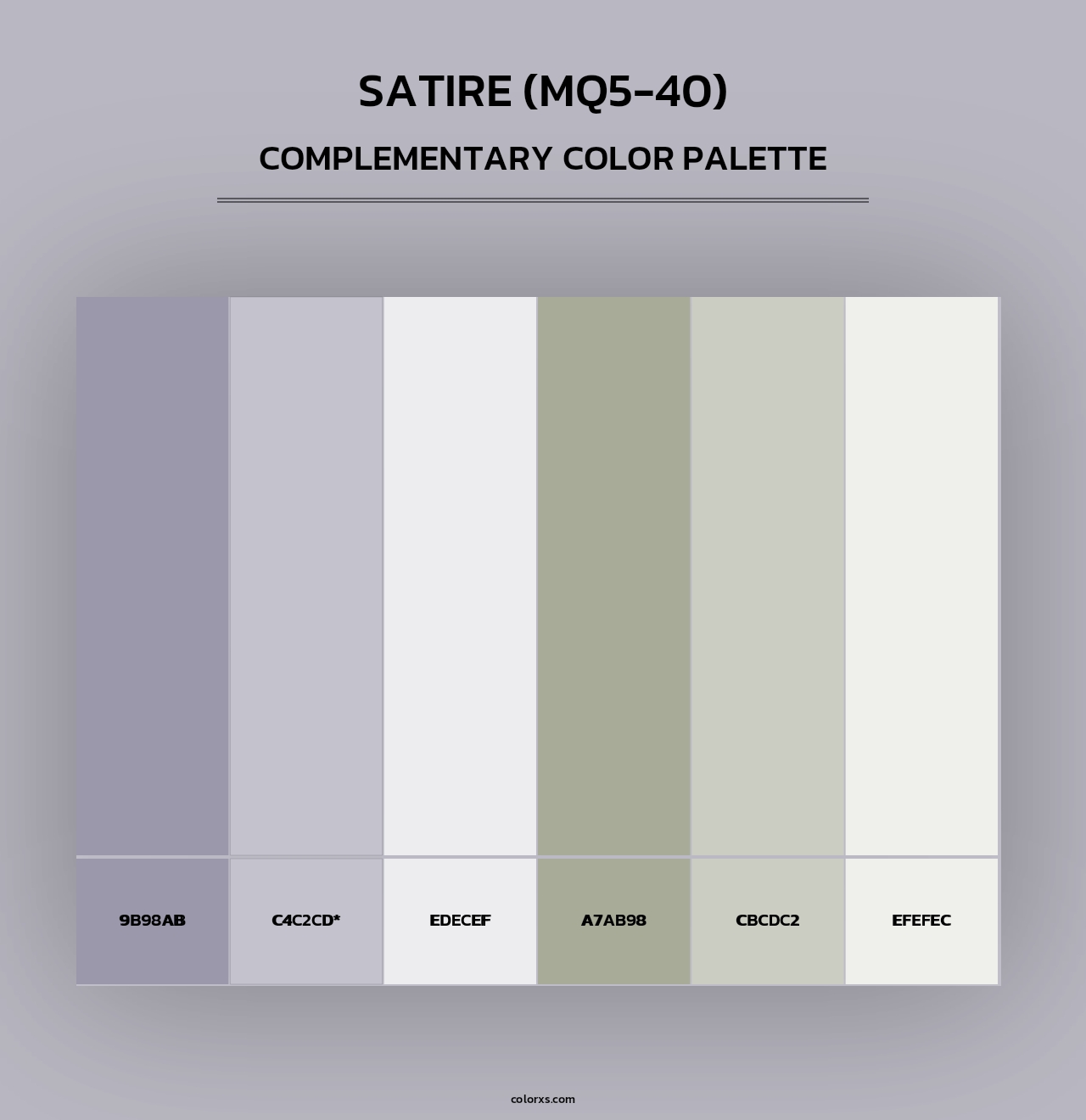 Satire (MQ5-40) - Complementary Color Palette