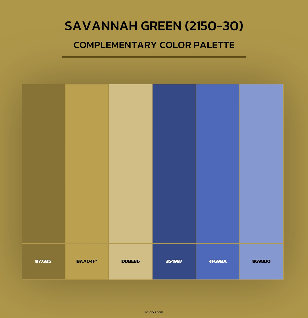 Savannah Green (2150-30) - Complementary Color Palette