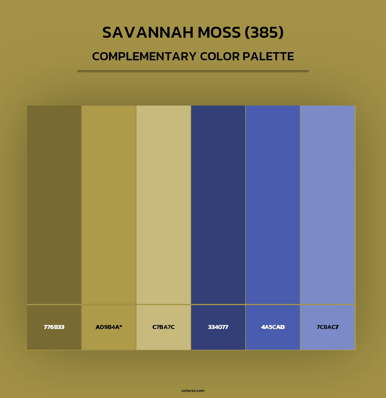 Savannah Moss (385) - Complementary Color Palette
