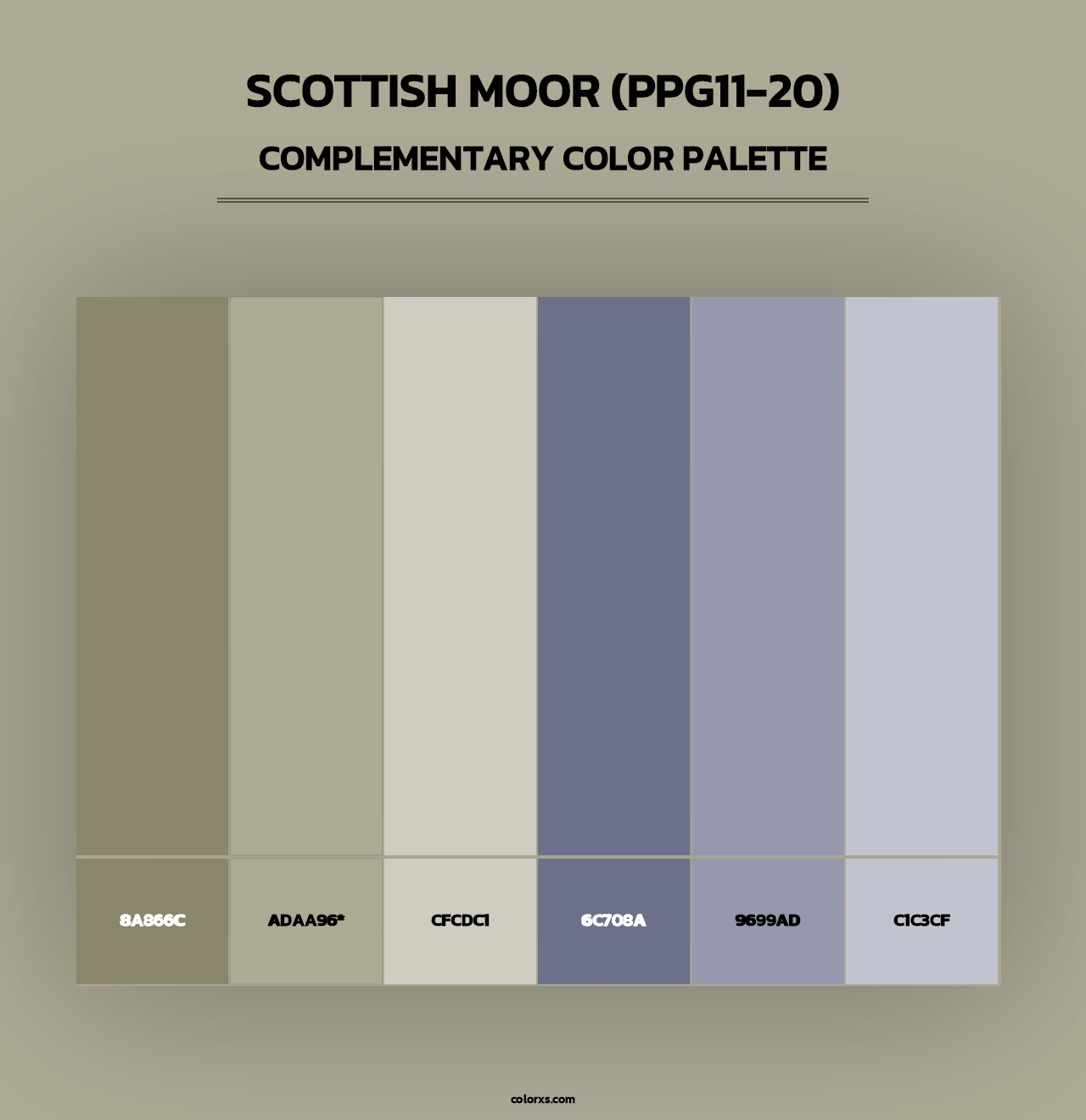 Scottish Moor (PPG11-20) - Complementary Color Palette