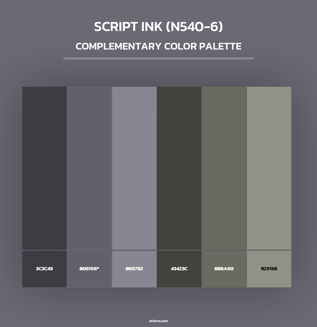 Script Ink (N540-6) - Complementary Color Palette