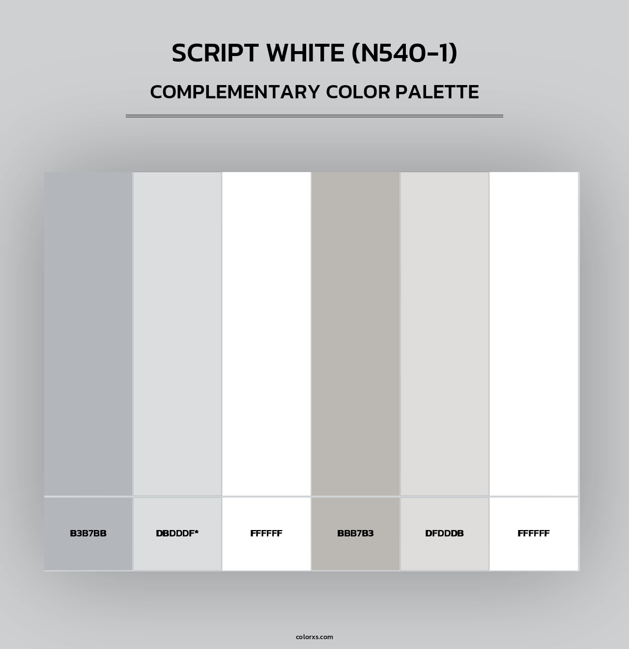 Script White (N540-1) - Complementary Color Palette