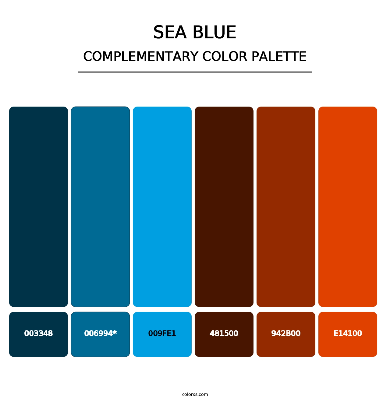 Sea Blue - Complementary Color Palette