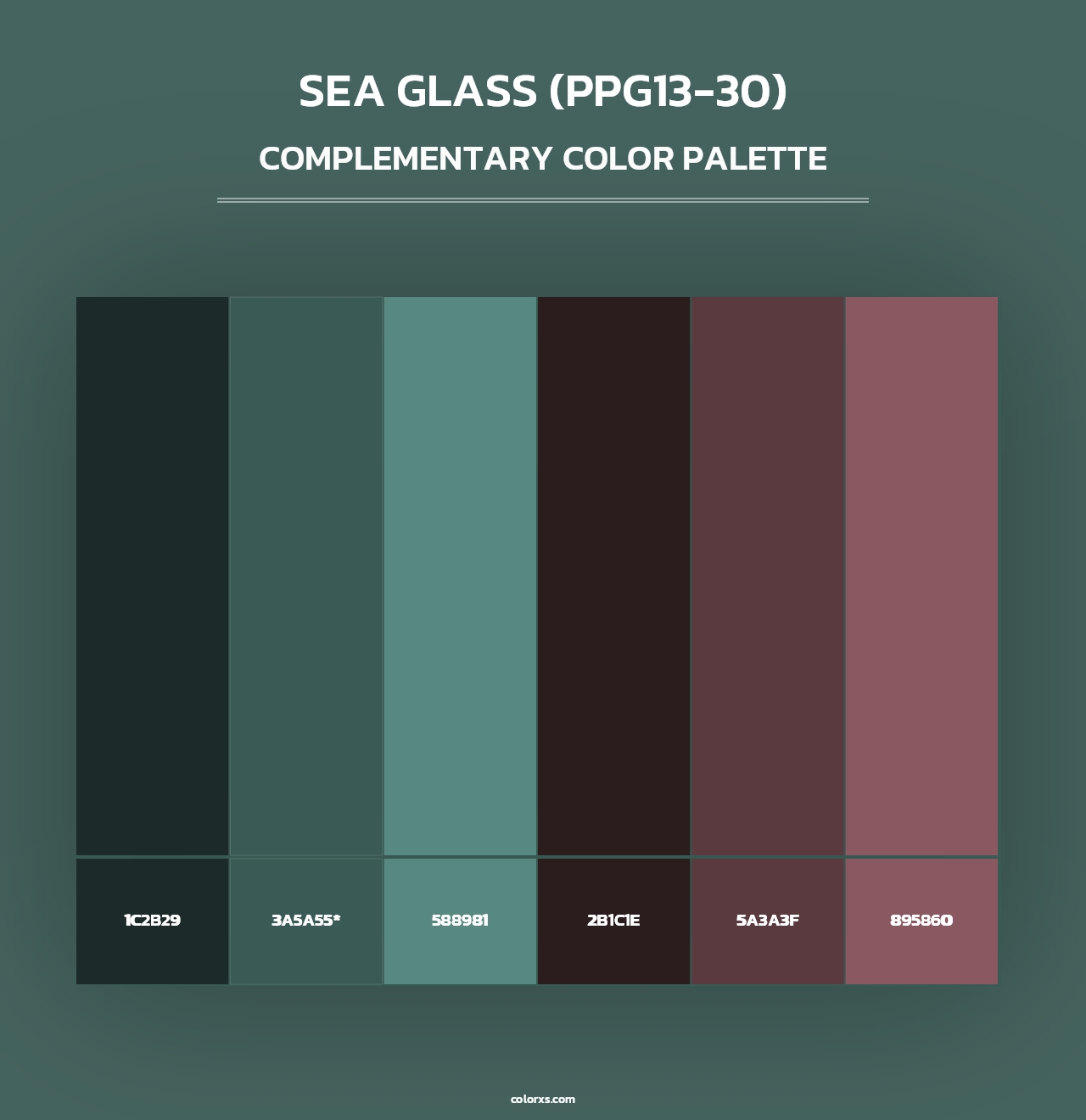 Sea Glass (PPG13-30) - Complementary Color Palette