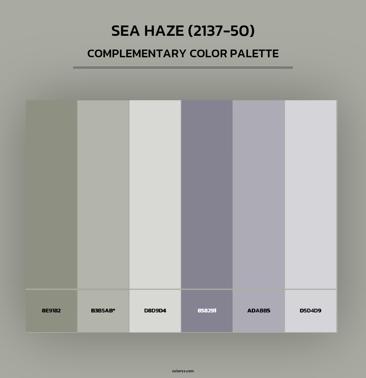 Sea Haze (2137-50) - Complementary Color Palette