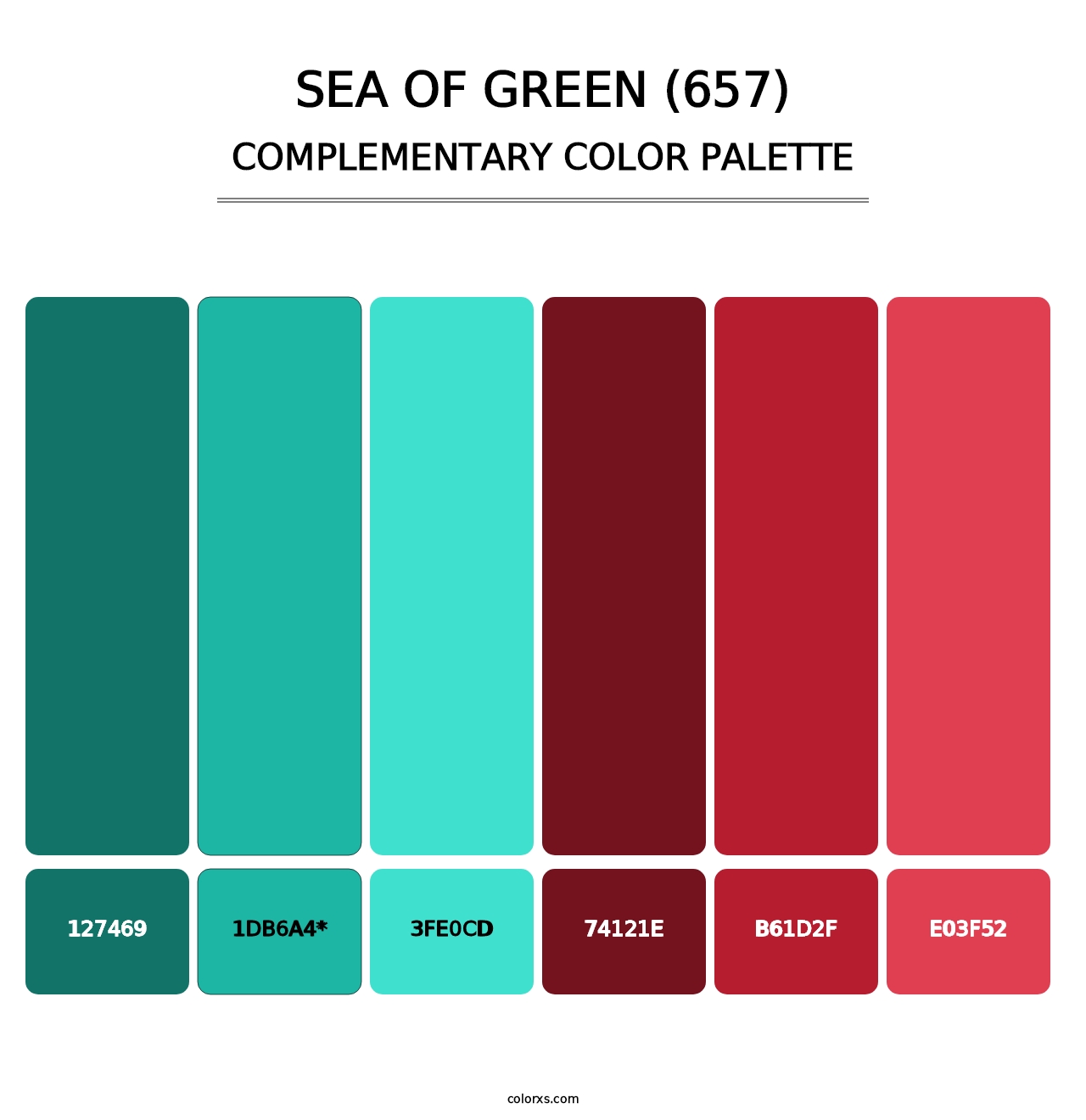 Sea of Green (657) - Complementary Color Palette