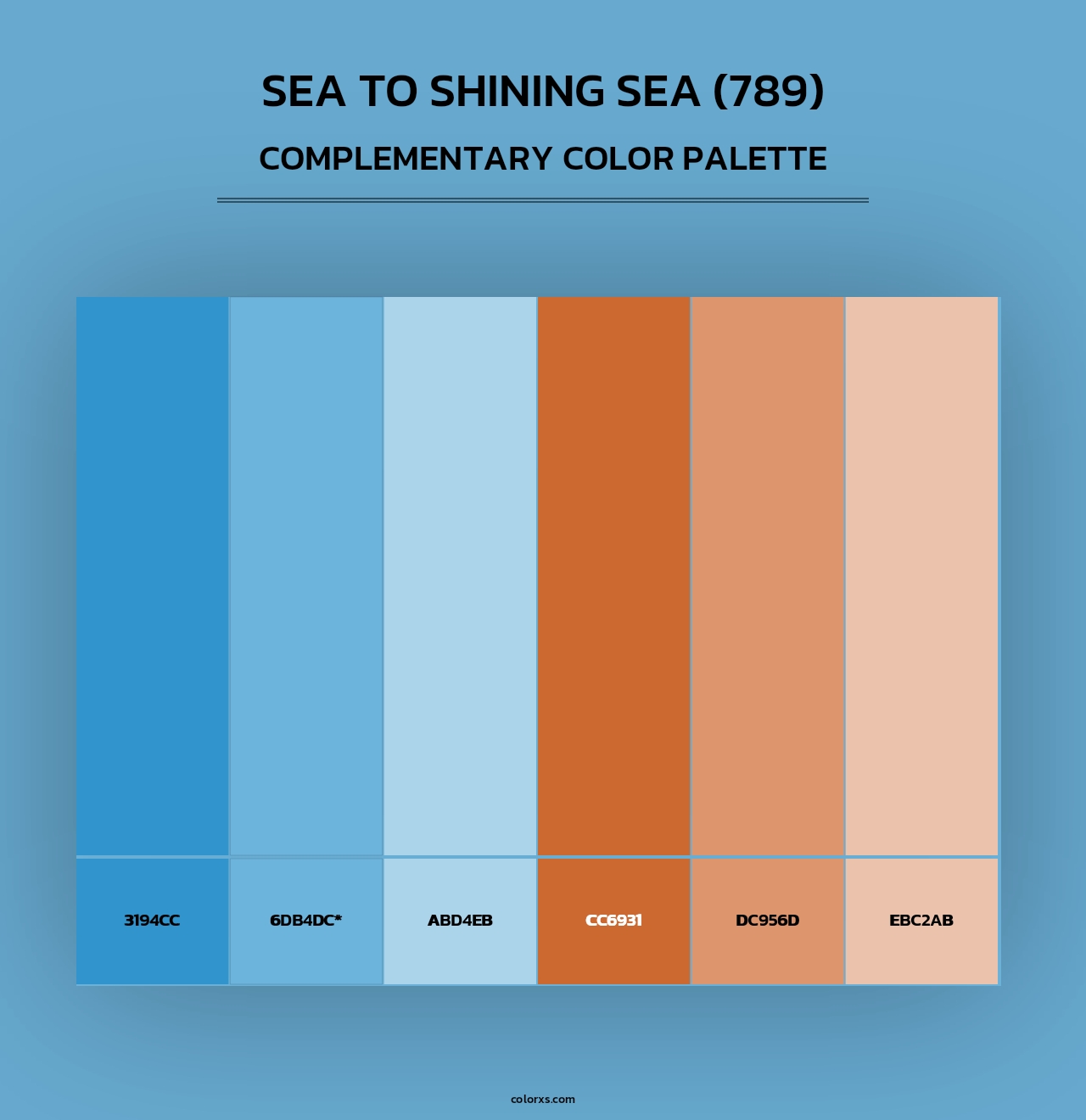 Sea to Shining Sea (789) - Complementary Color Palette