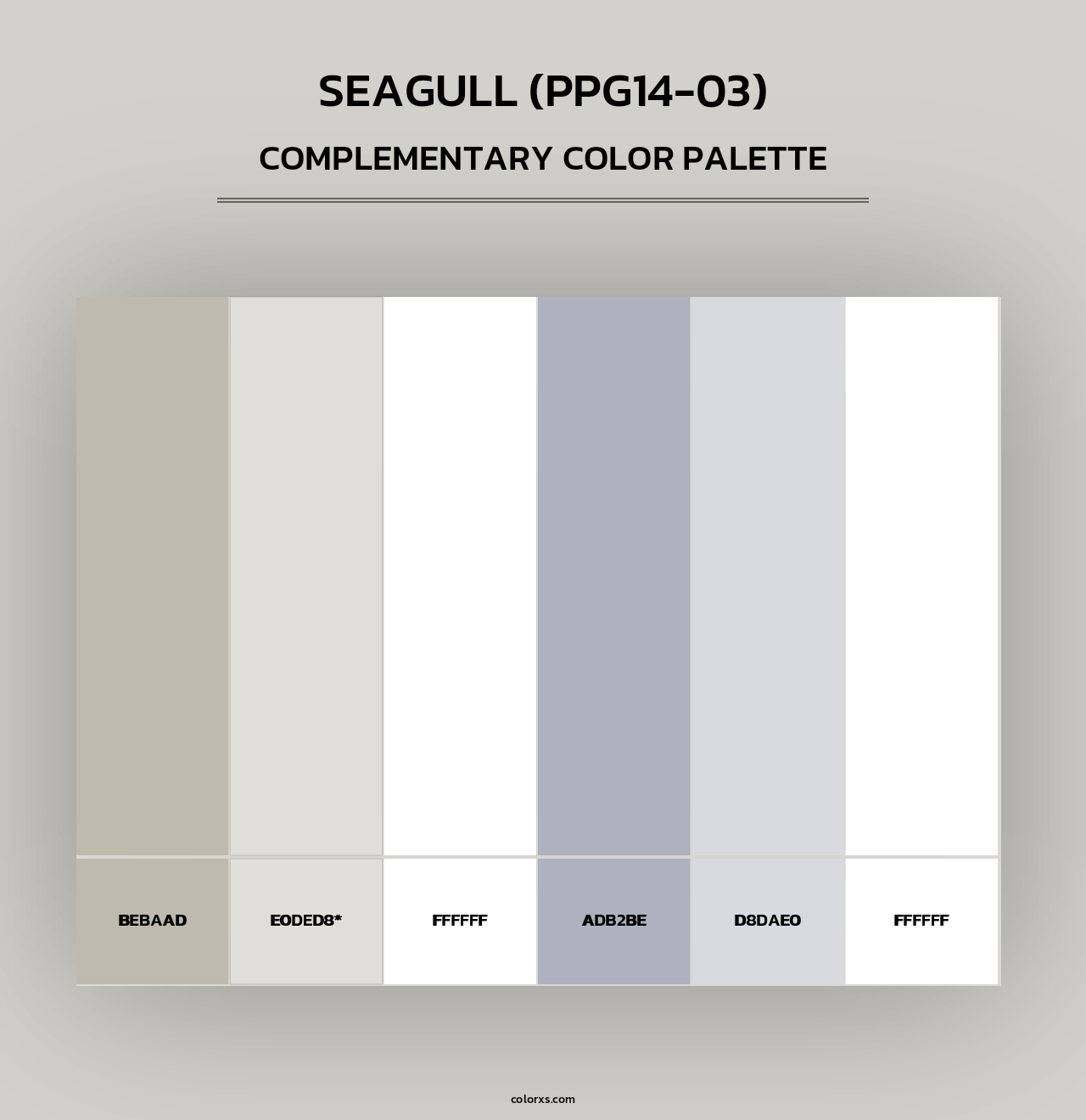 Seagull (PPG14-03) - Complementary Color Palette