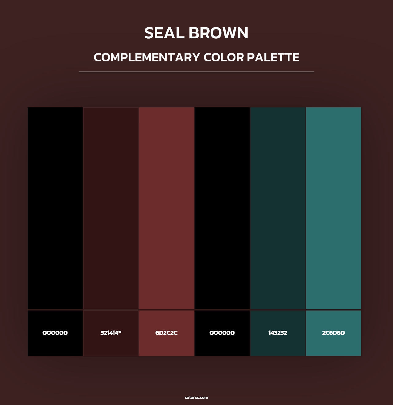 Seal brown - Complementary Color Palette