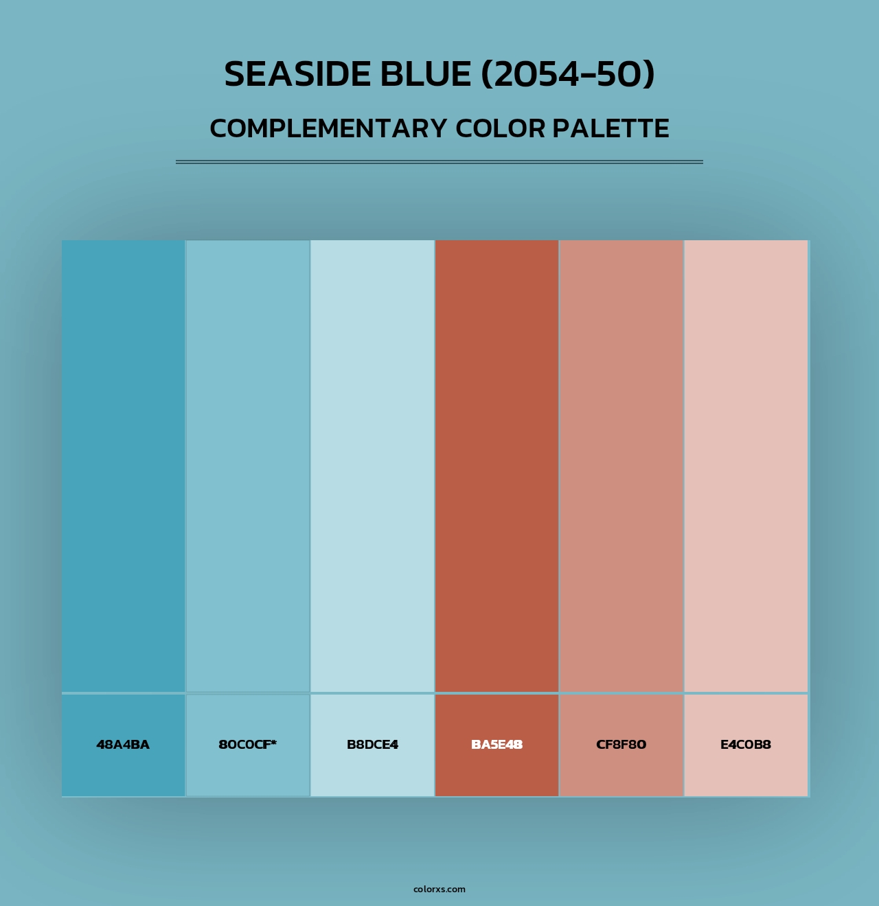 Seaside Blue (2054-50) - Complementary Color Palette