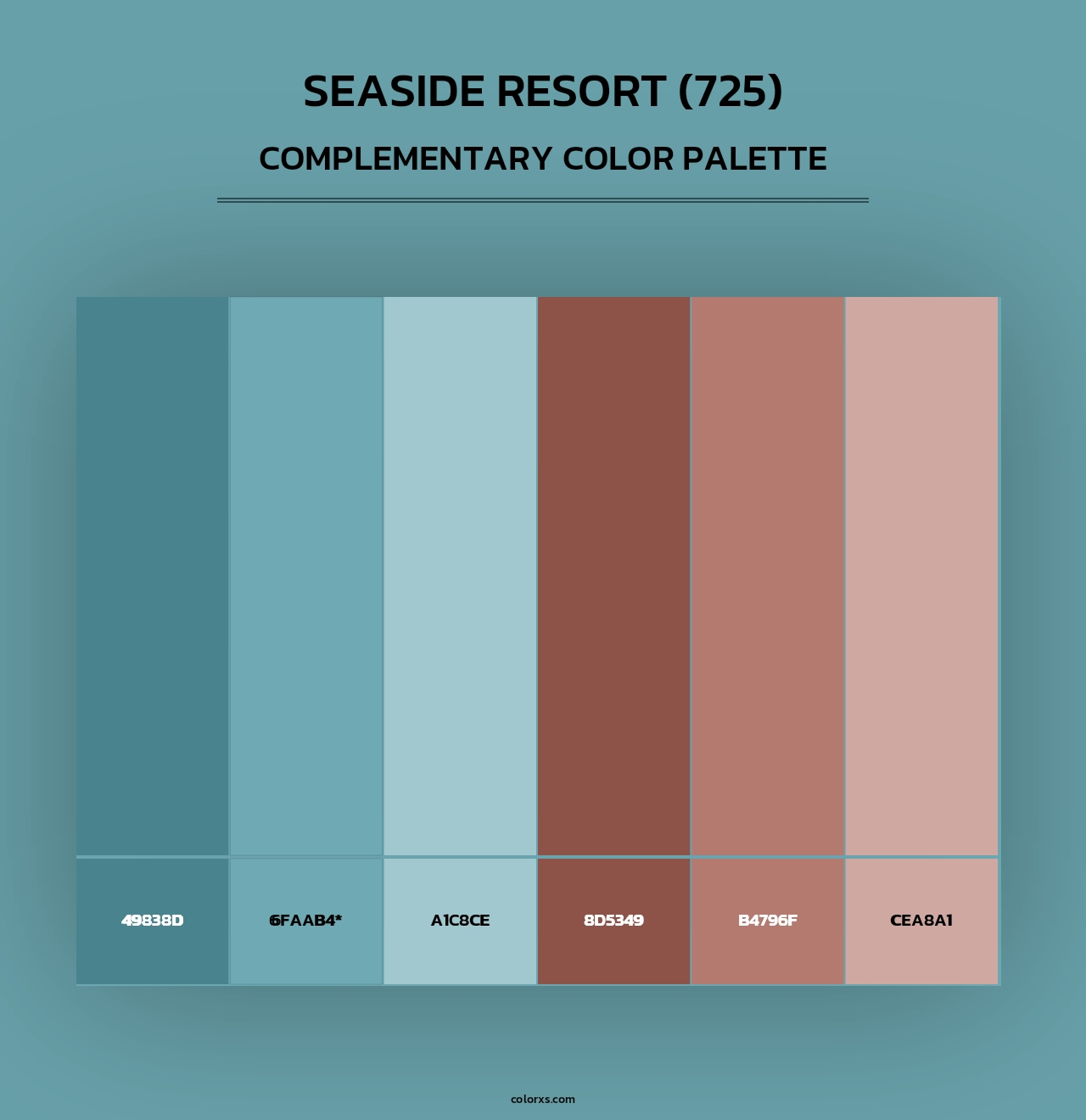 Seaside Resort (725) - Complementary Color Palette