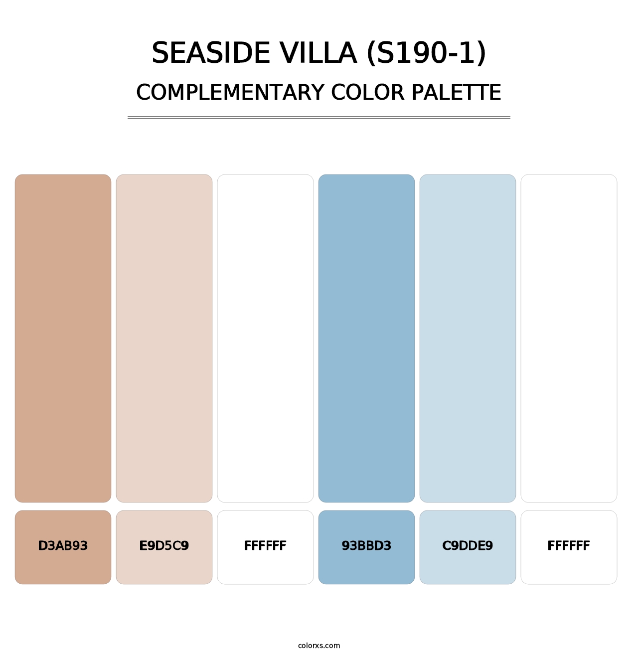 Seaside Villa (S190-1) - Complementary Color Palette