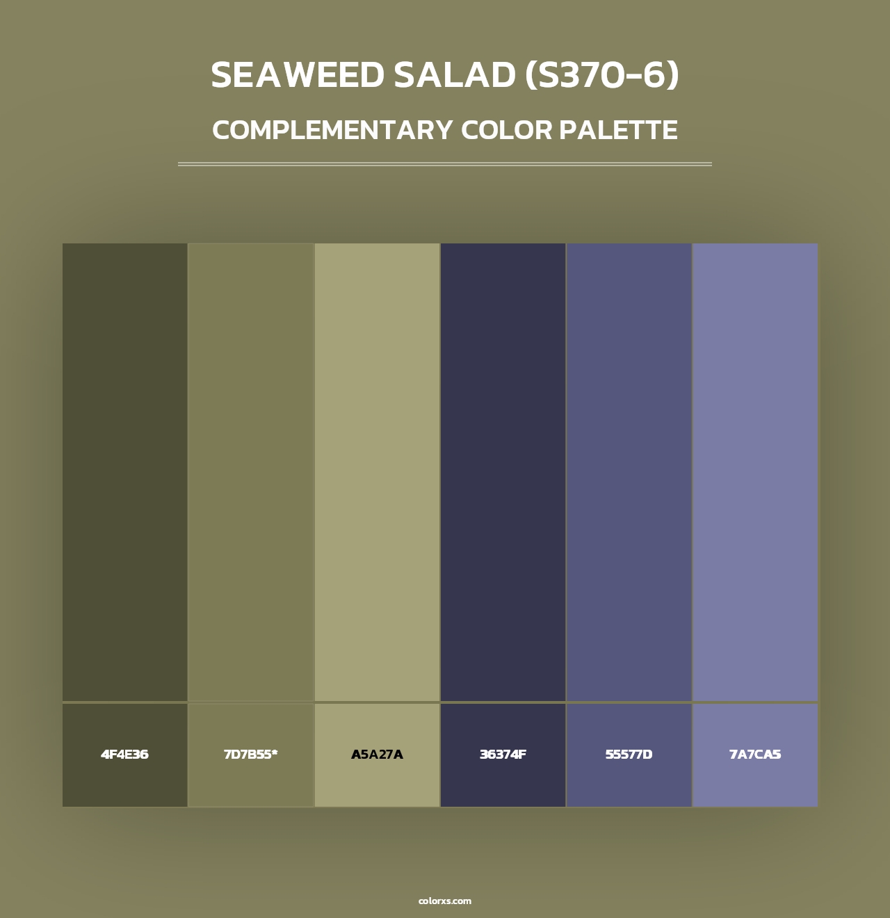 Seaweed Salad (S370-6) - Complementary Color Palette