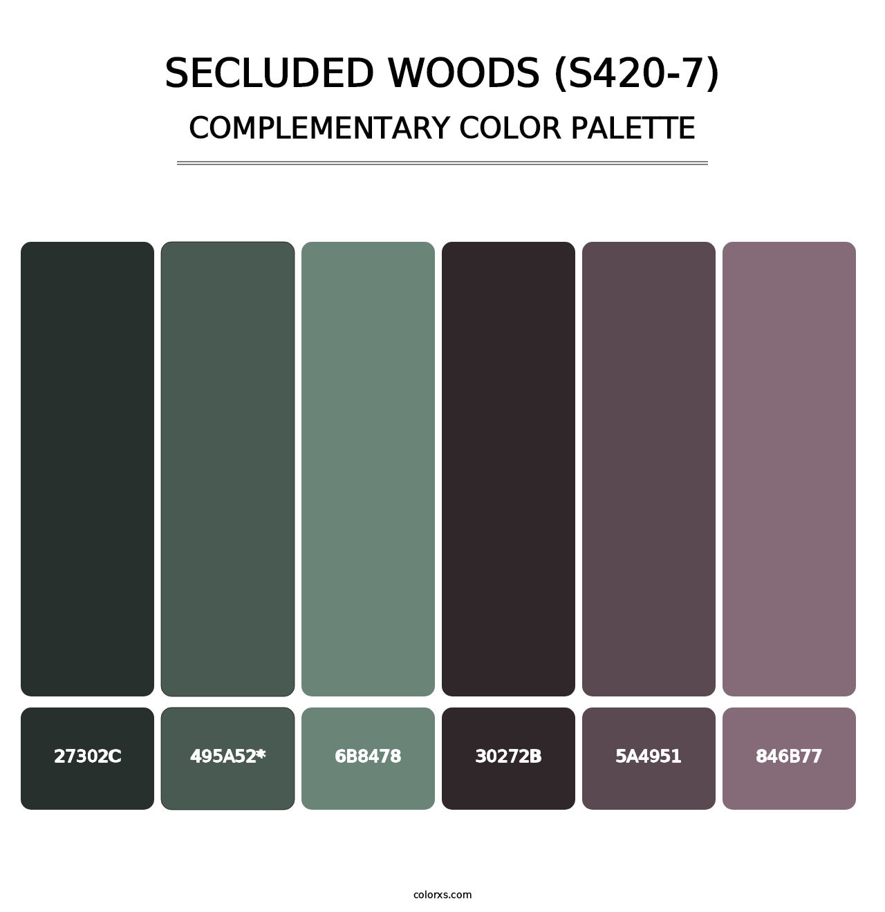 Secluded Woods (S420-7) - Complementary Color Palette