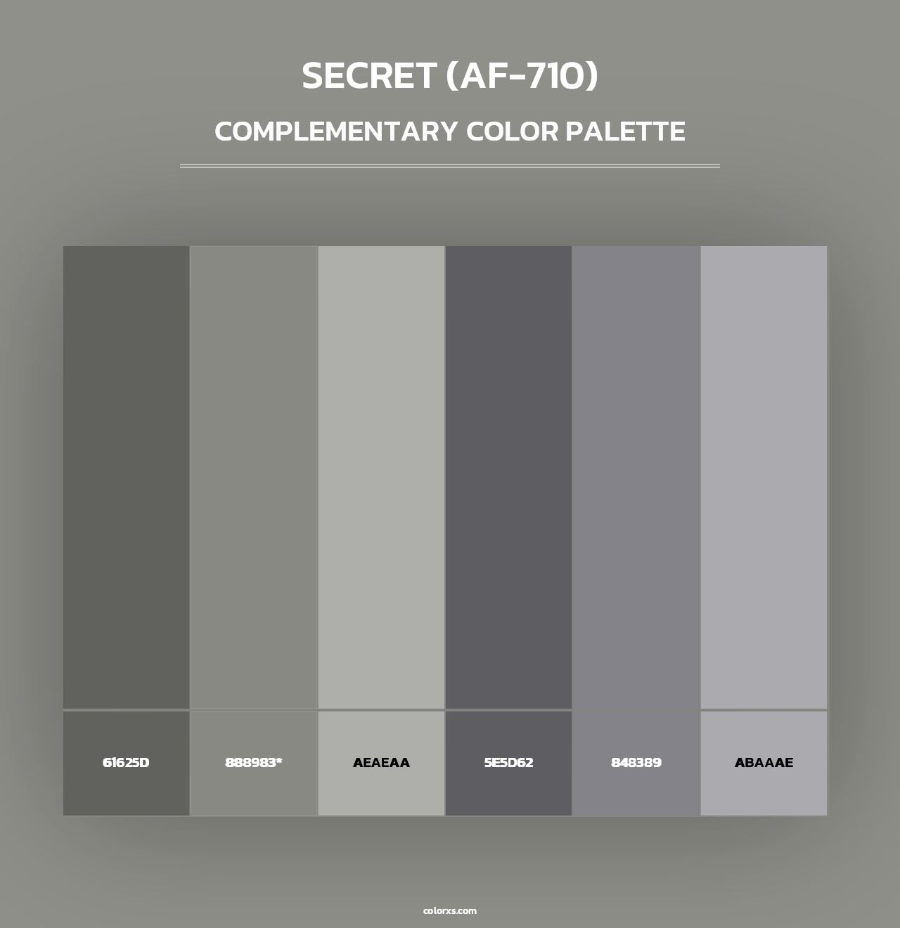 Secret (AF-710) - Complementary Color Palette