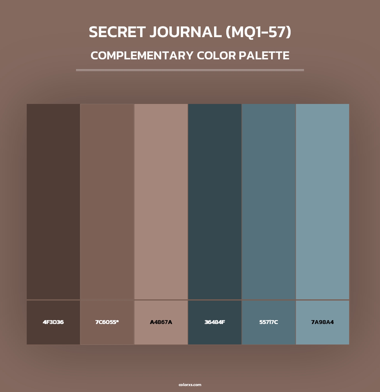 Secret Journal (MQ1-57) - Complementary Color Palette