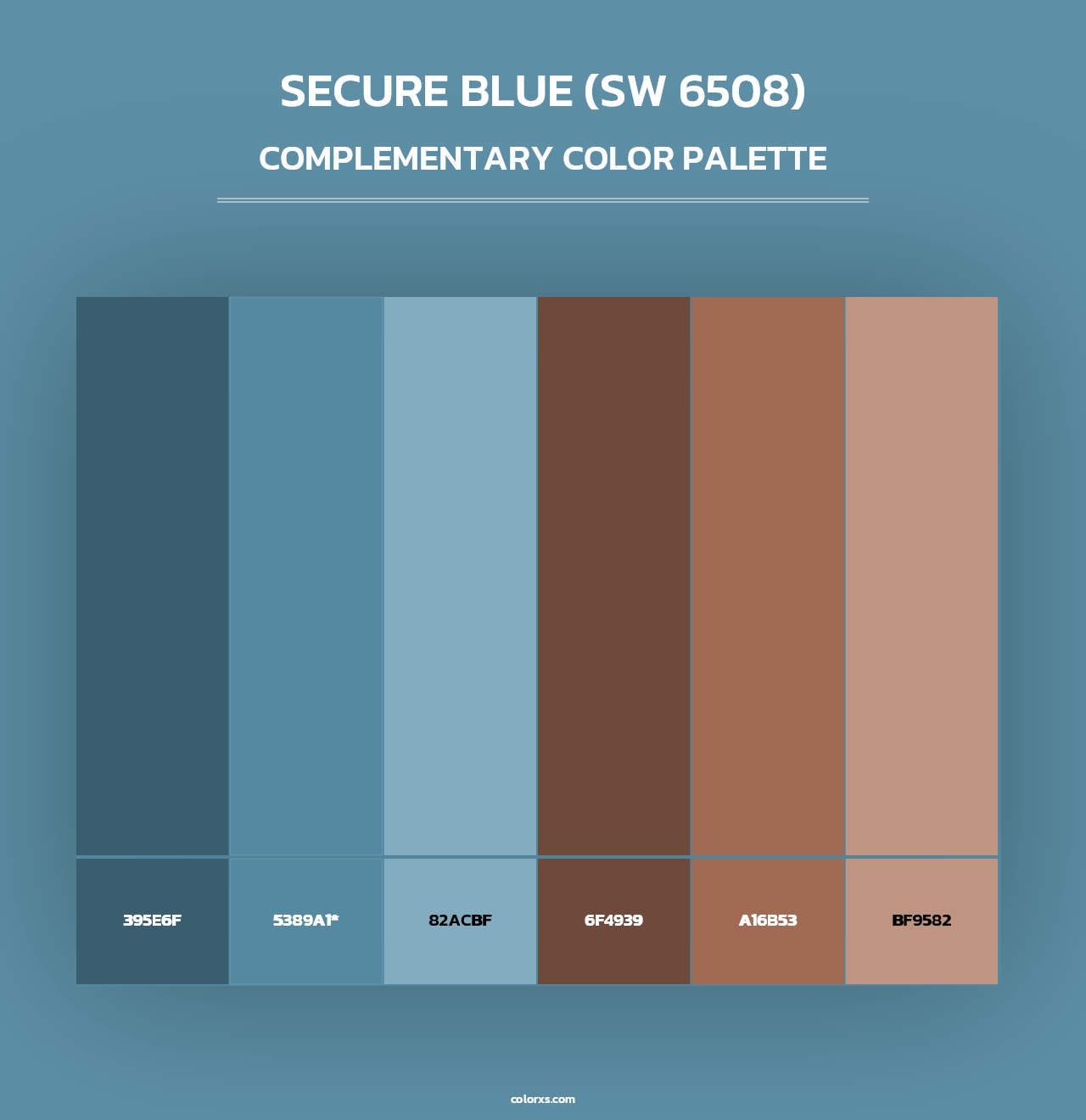 Secure Blue (SW 6508) - Complementary Color Palette