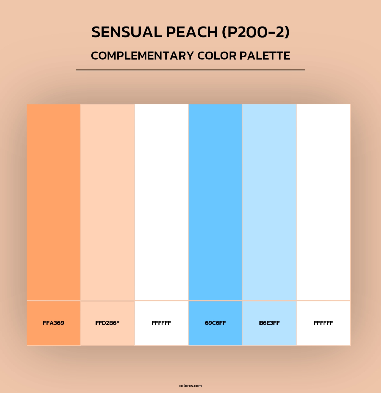 Sensual Peach (P200-2) - Complementary Color Palette
