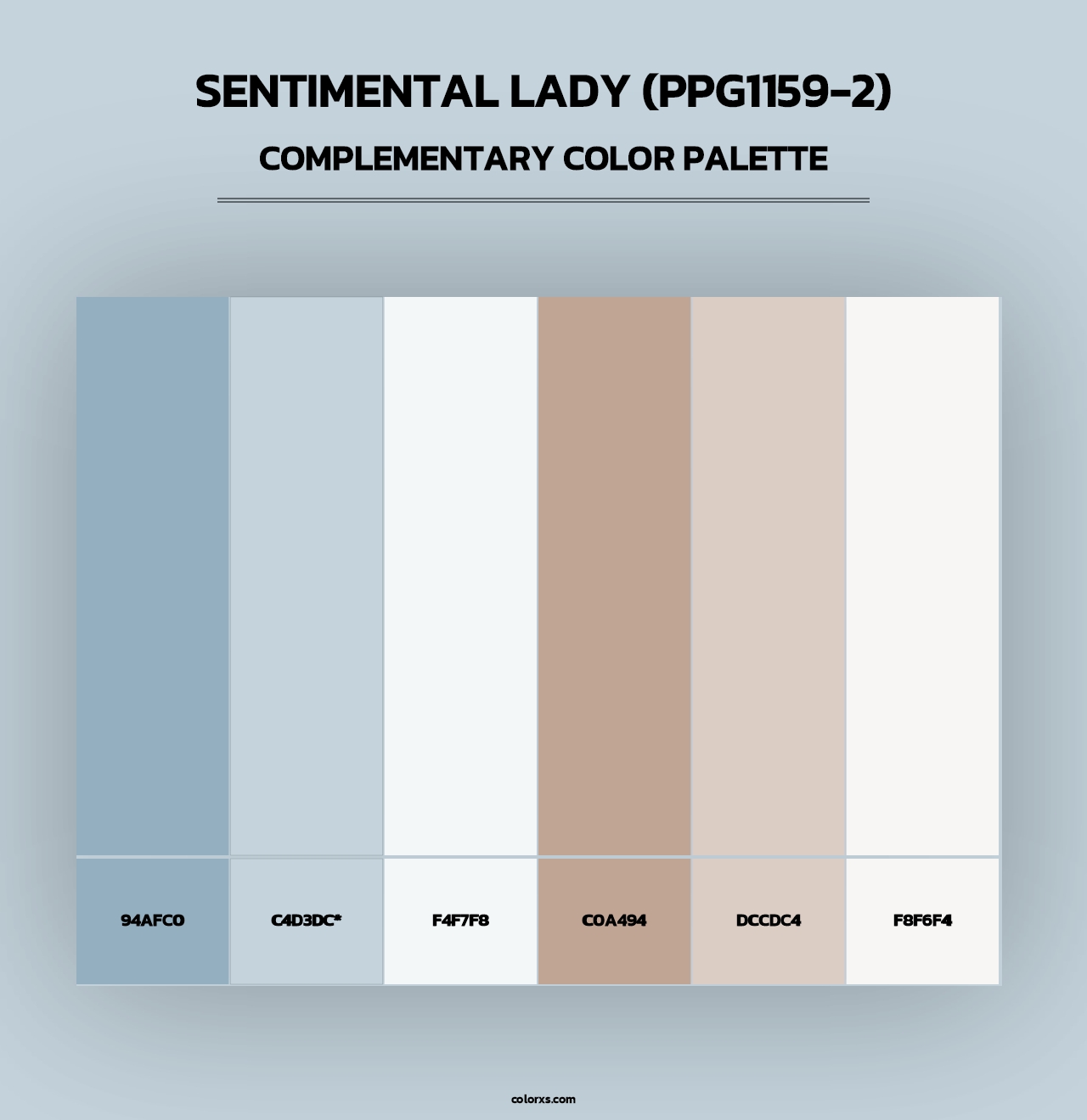 Sentimental Lady (PPG1159-2) - Complementary Color Palette