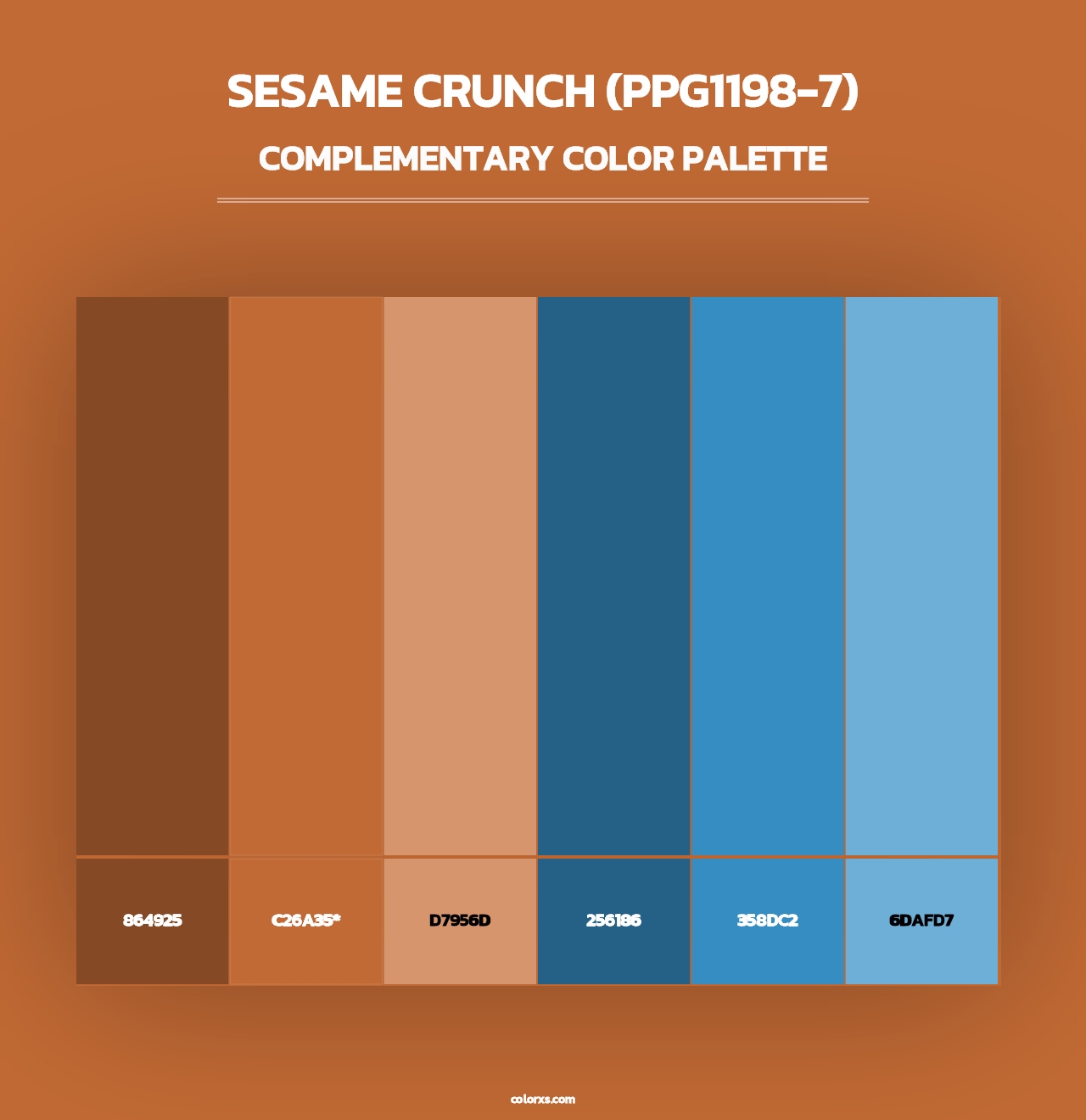 Sesame Crunch (PPG1198-7) - Complementary Color Palette