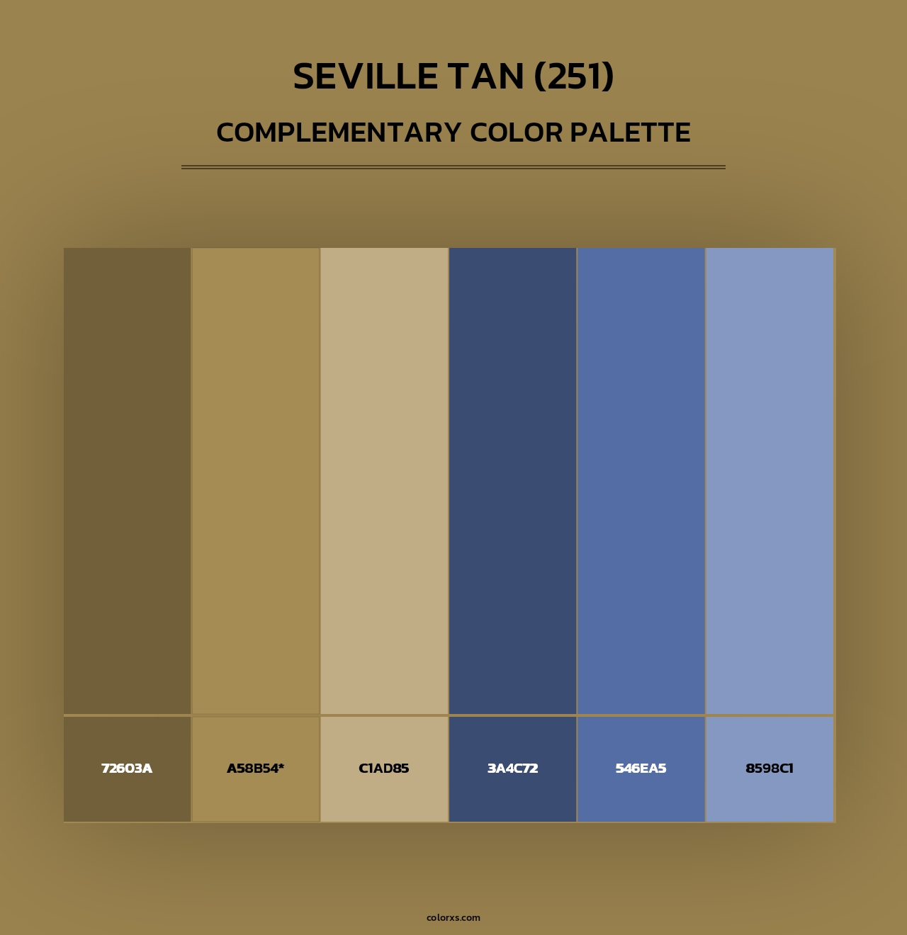 Seville Tan (251) - Complementary Color Palette