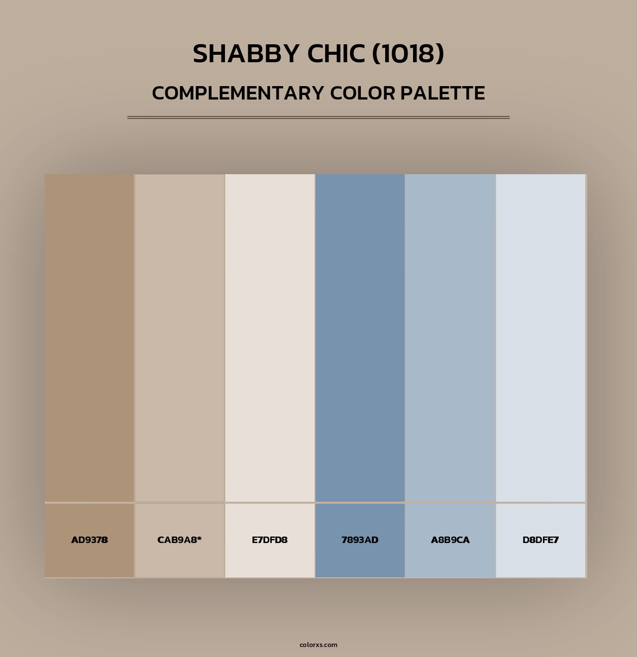 Shabby Chic (1018) - Complementary Color Palette