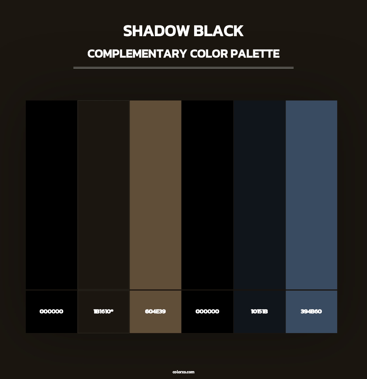 Shadow Black - Complementary Color Palette