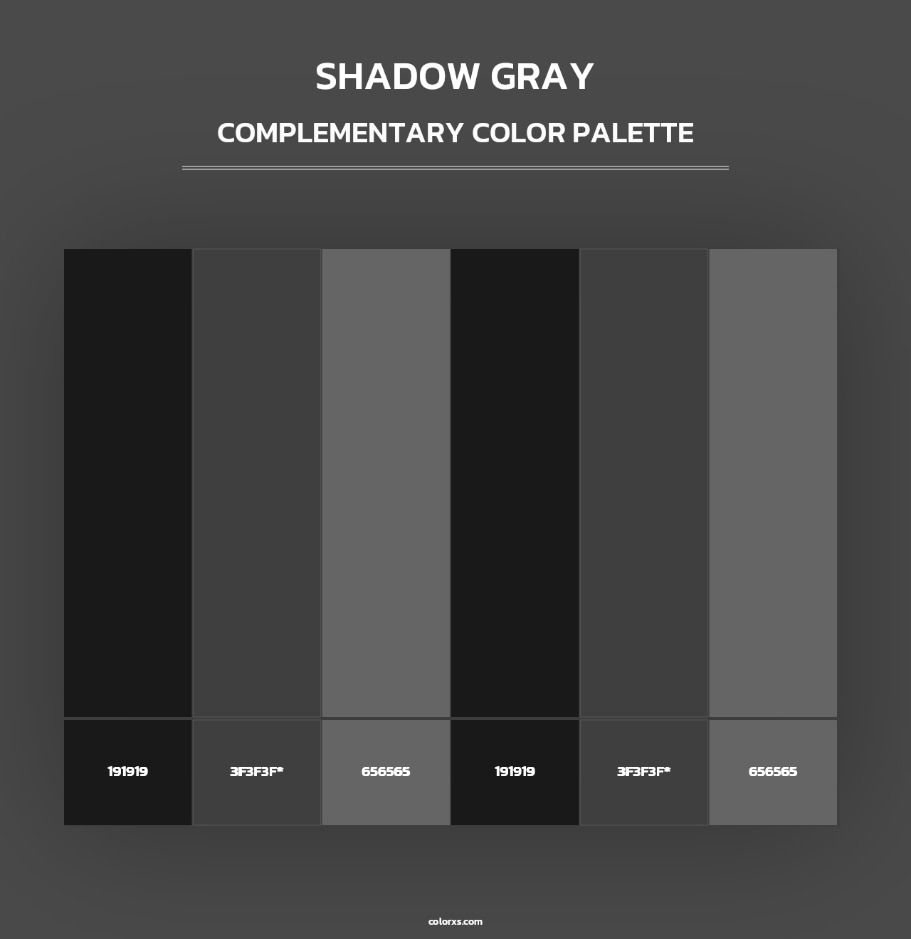 Shadow Gray - Complementary Color Palette