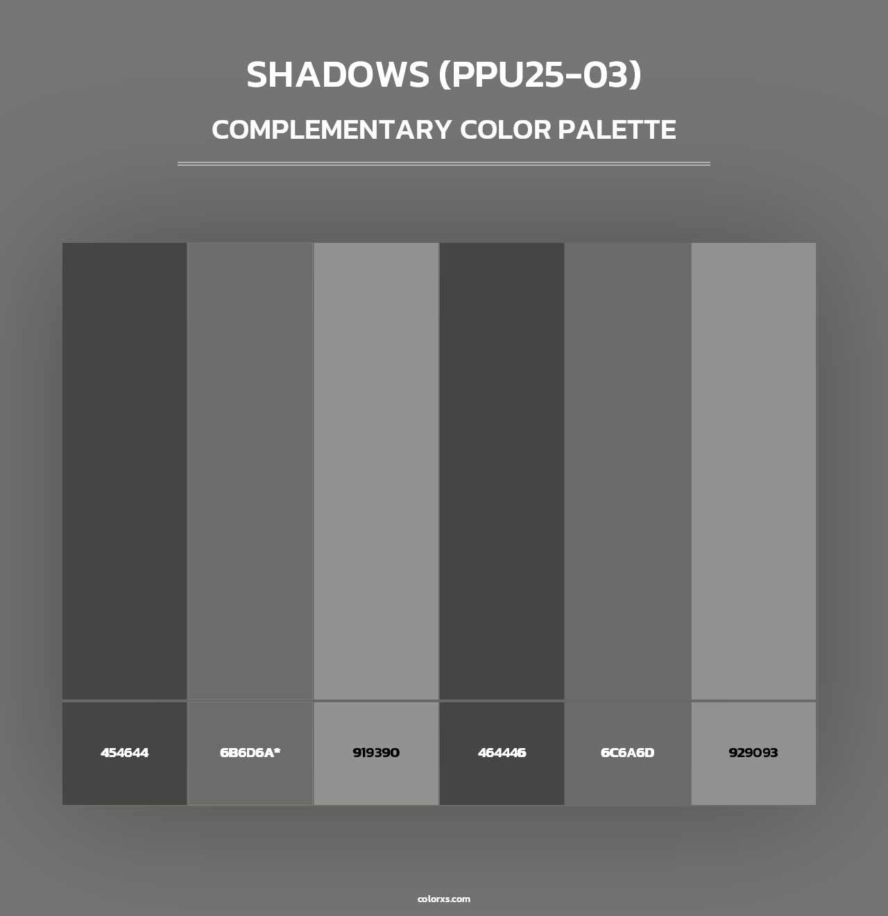 Shadows (PPU25-03) - Complementary Color Palette