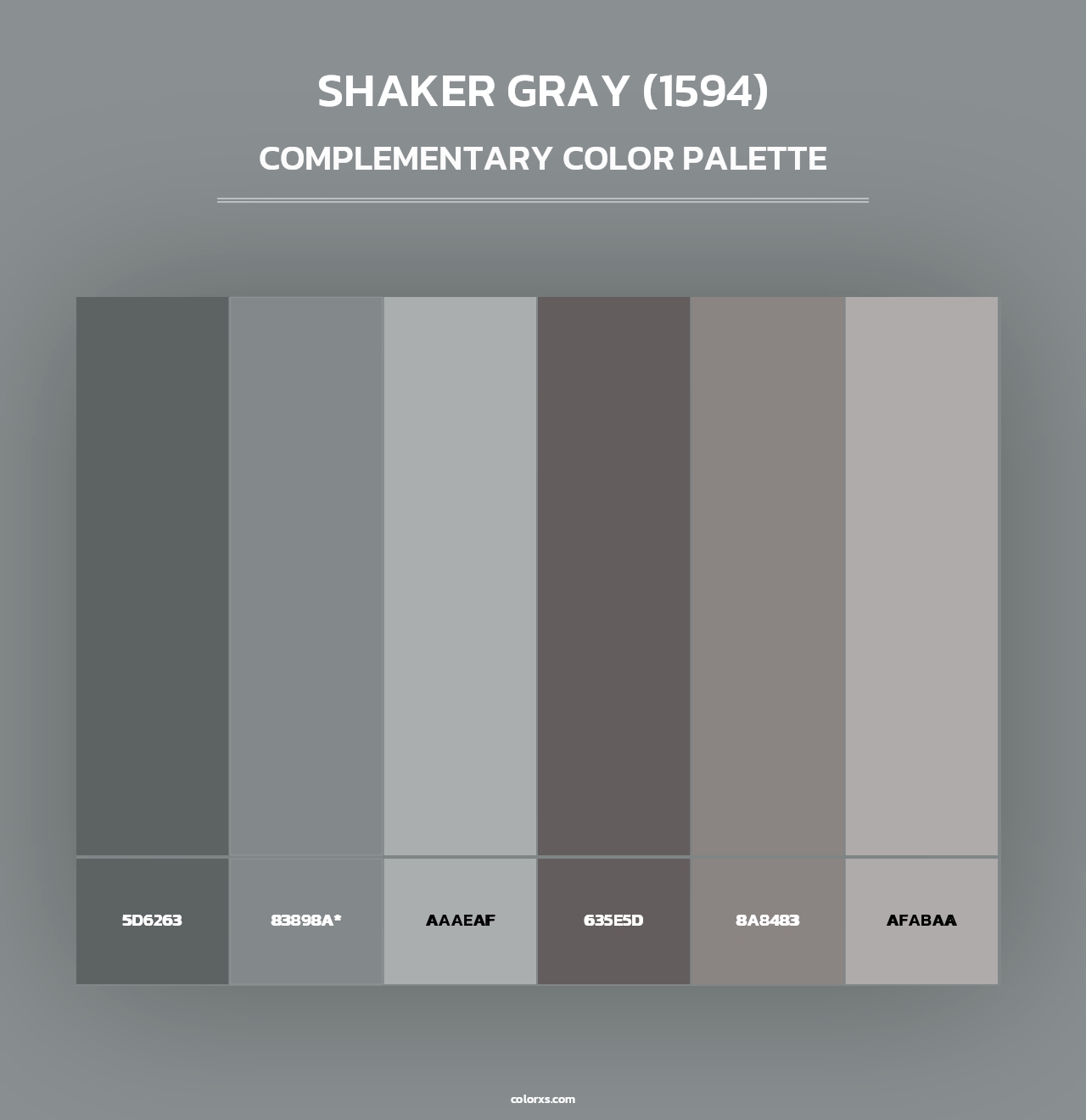 Shaker Gray (1594) - Complementary Color Palette