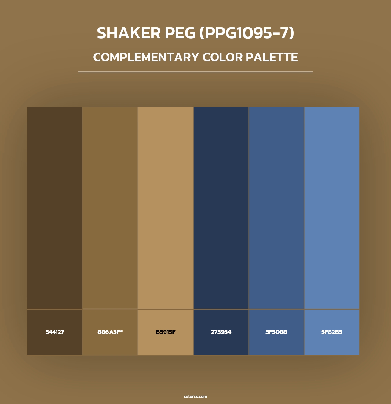 Shaker Peg (PPG1095-7) - Complementary Color Palette
