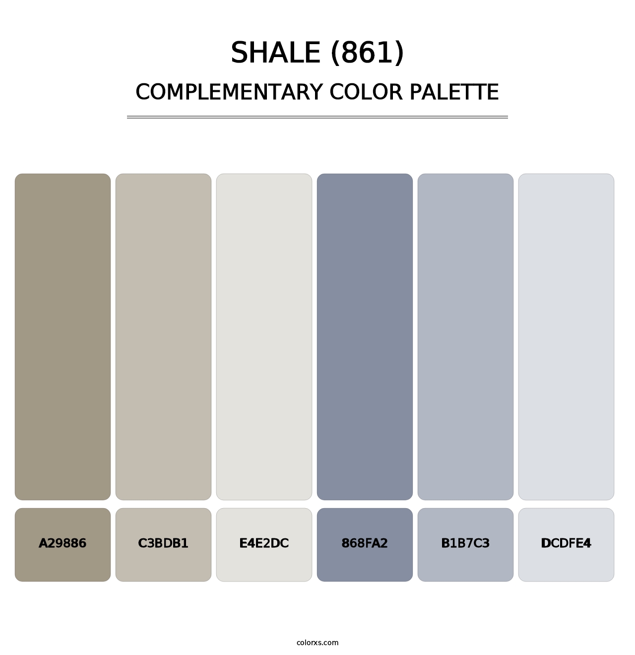 Shale (861) - Complementary Color Palette