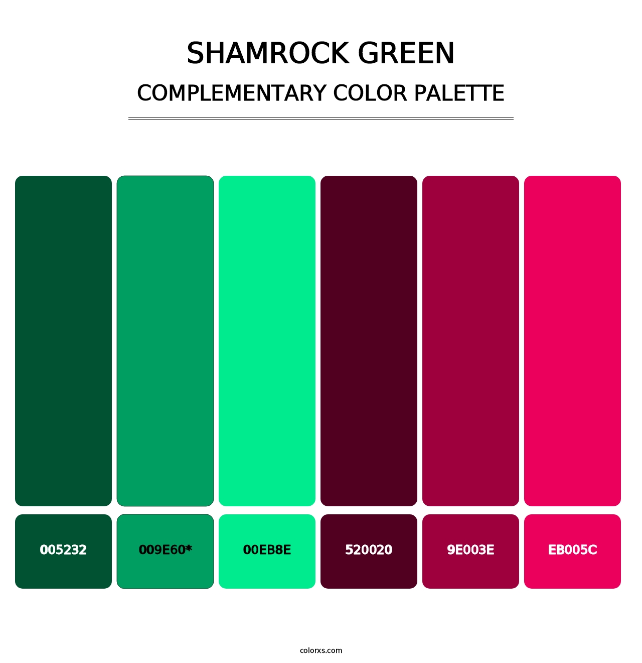 Shamrock Green - Complementary Color Palette