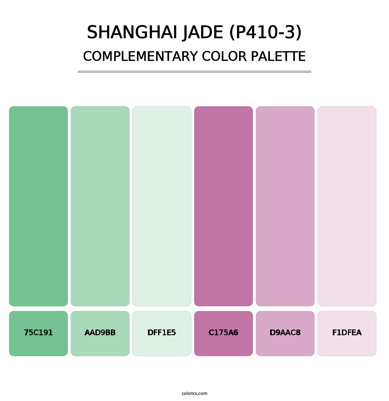 Shanghai Jade (P410-3) - Complementary Color Palette