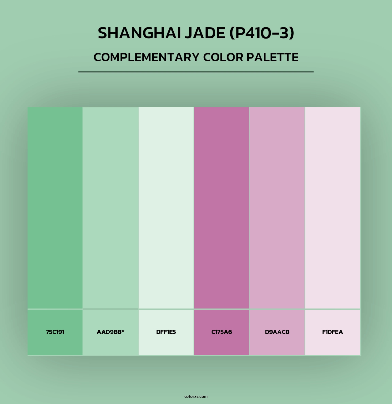 Shanghai Jade (P410-3) - Complementary Color Palette