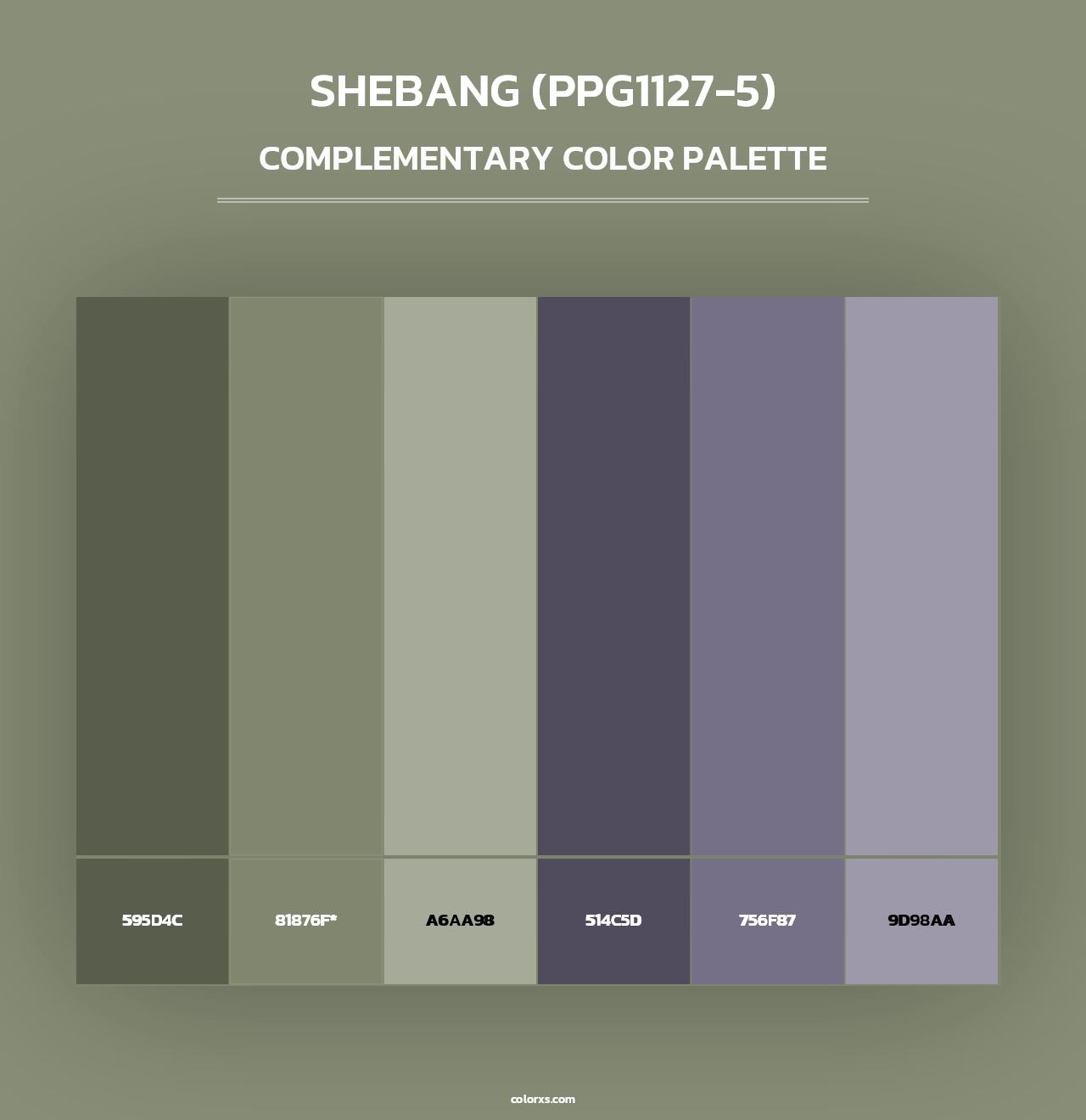 Shebang (PPG1127-5) - Complementary Color Palette