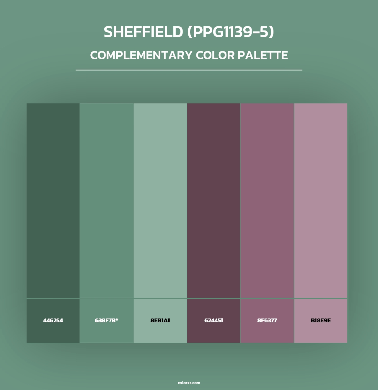 Sheffield (PPG1139-5) - Complementary Color Palette