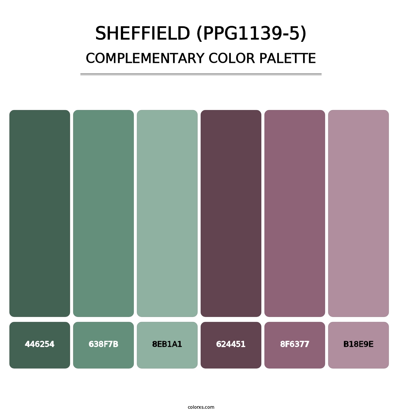 Sheffield (PPG1139-5) - Complementary Color Palette