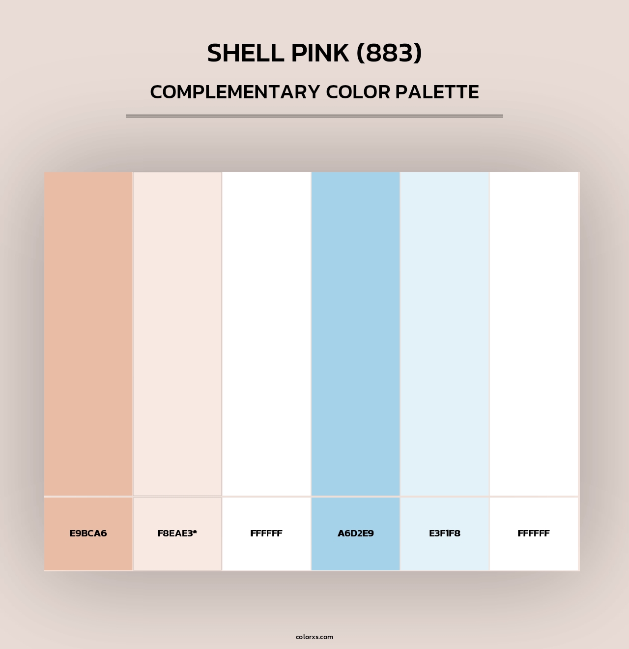 Shell Pink (883) - Complementary Color Palette