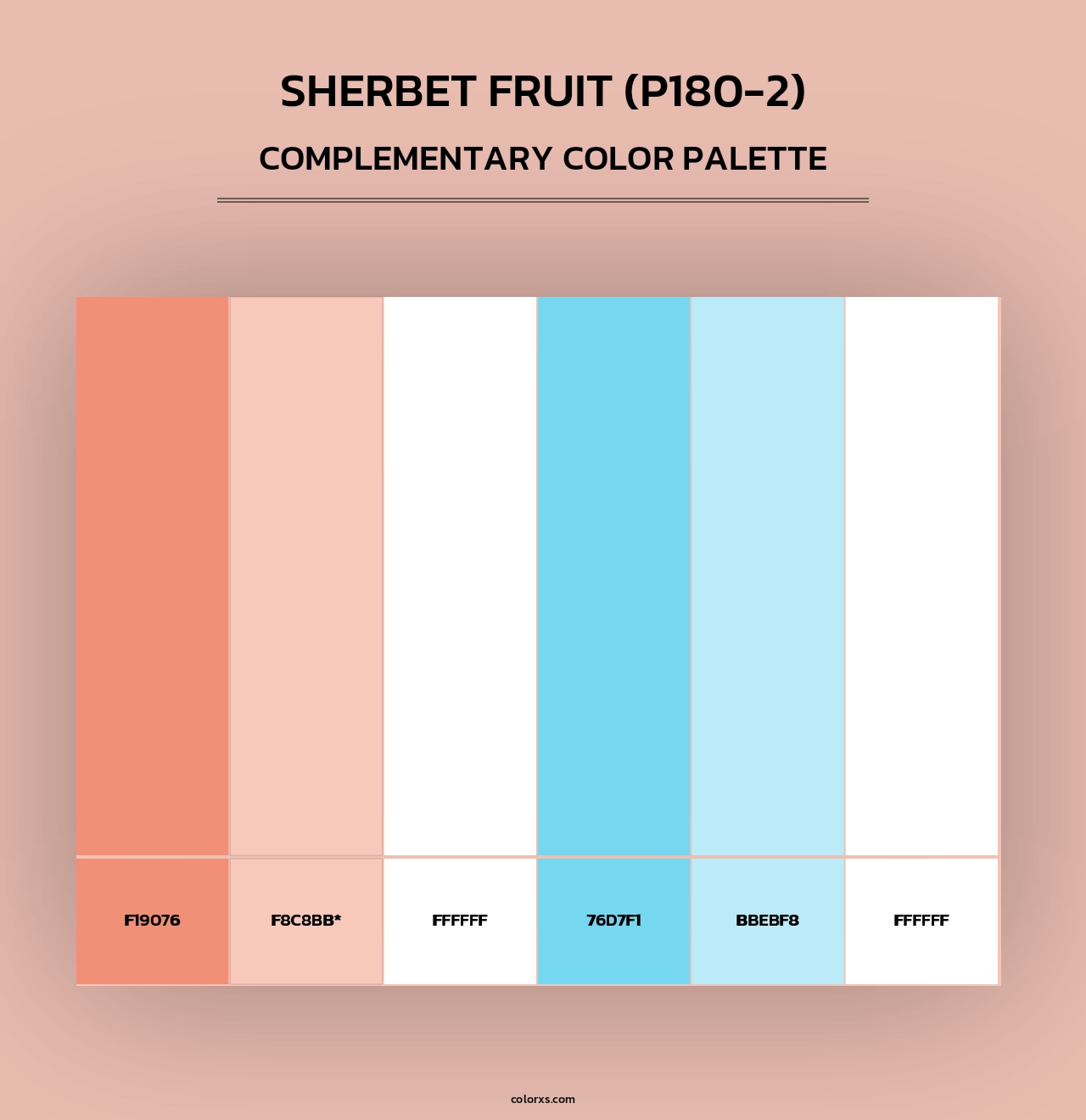 Sherbet Fruit (P180-2) - Complementary Color Palette