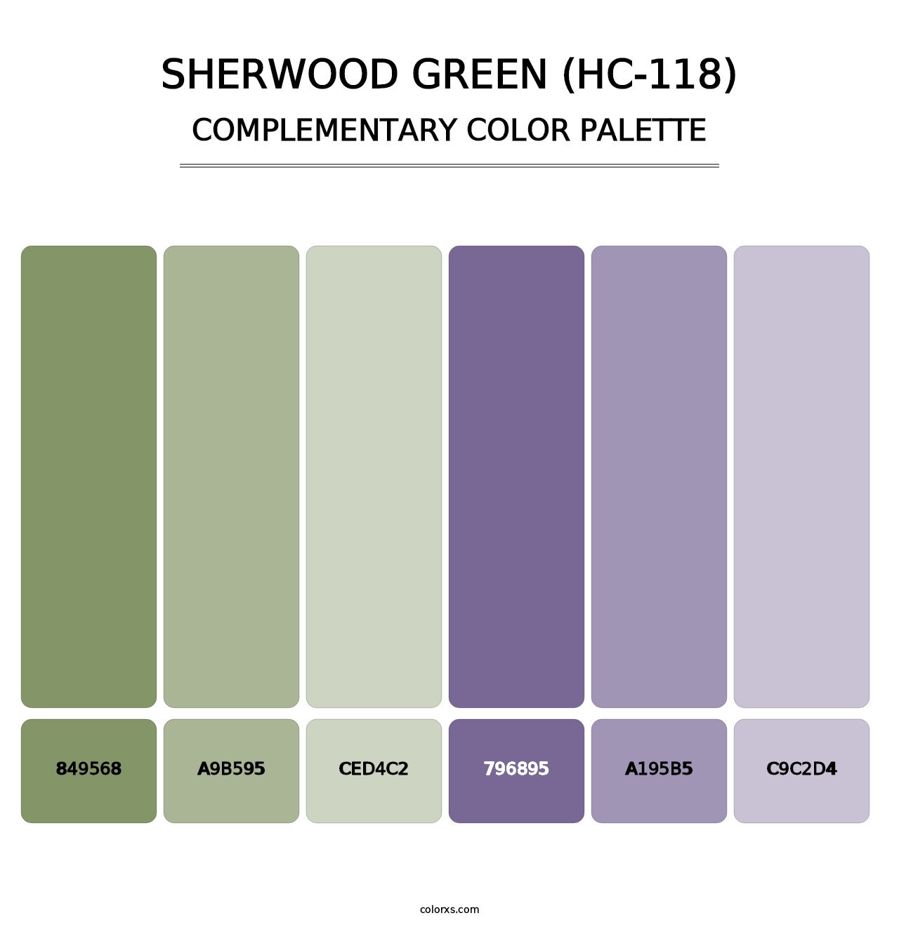 Sherwood Green (HC-118) - Complementary Color Palette