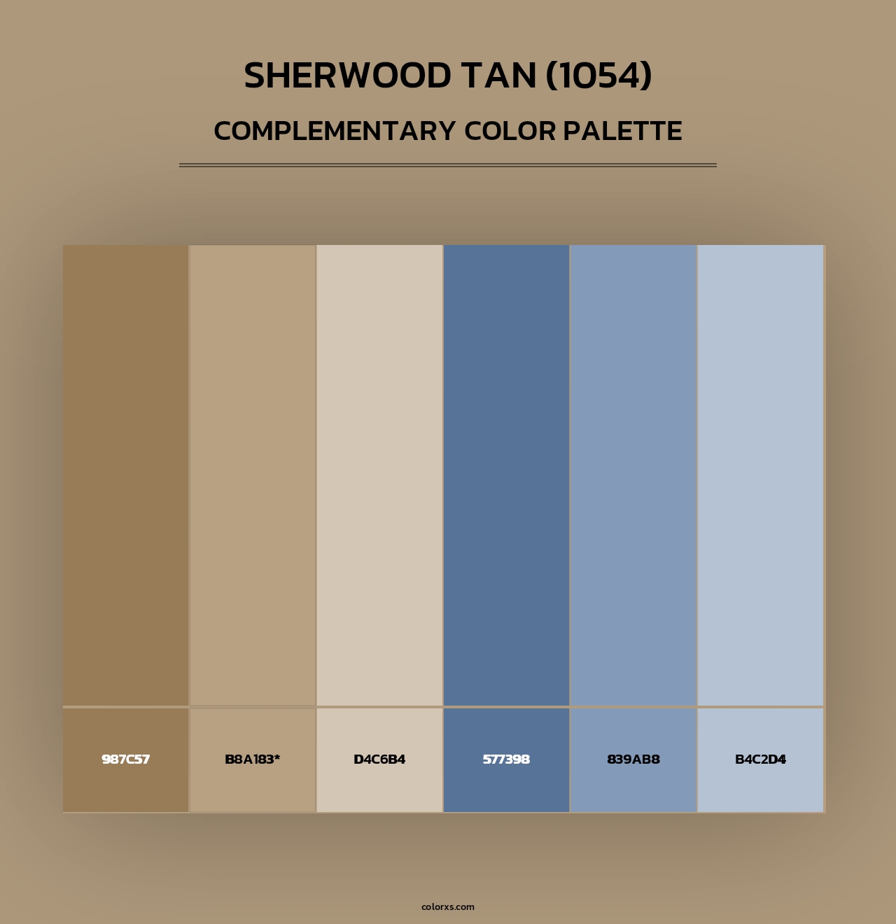 Sherwood Tan (1054) - Complementary Color Palette