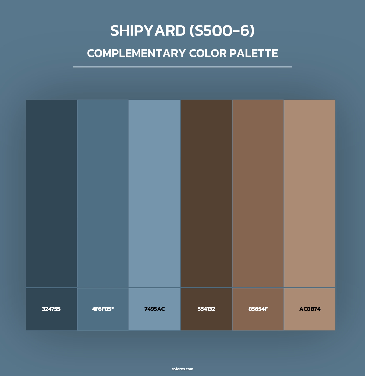 Shipyard (S500-6) - Complementary Color Palette
