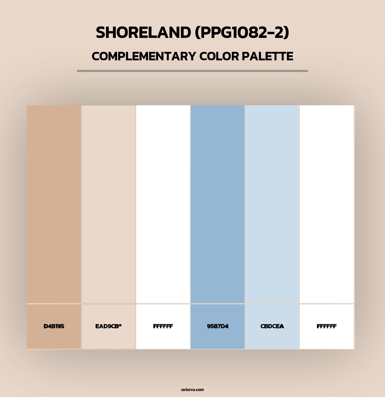 Shoreland (PPG1082-2) - Complementary Color Palette