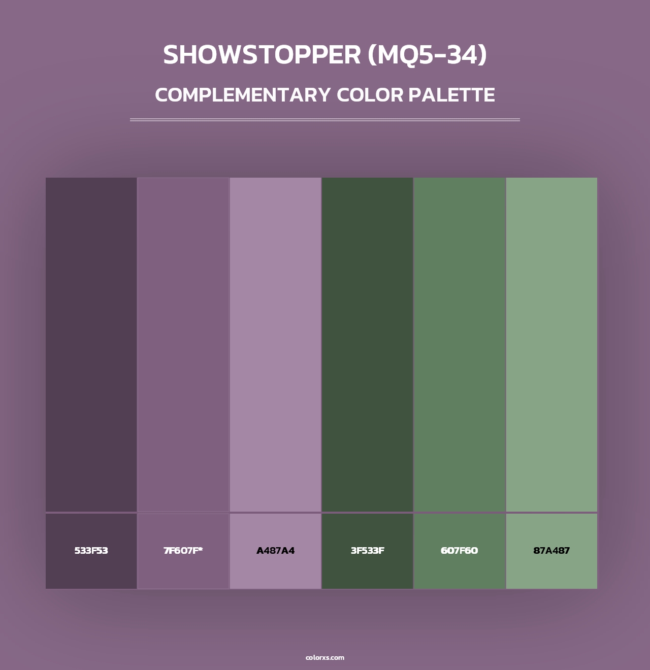 Showstopper (MQ5-34) - Complementary Color Palette
