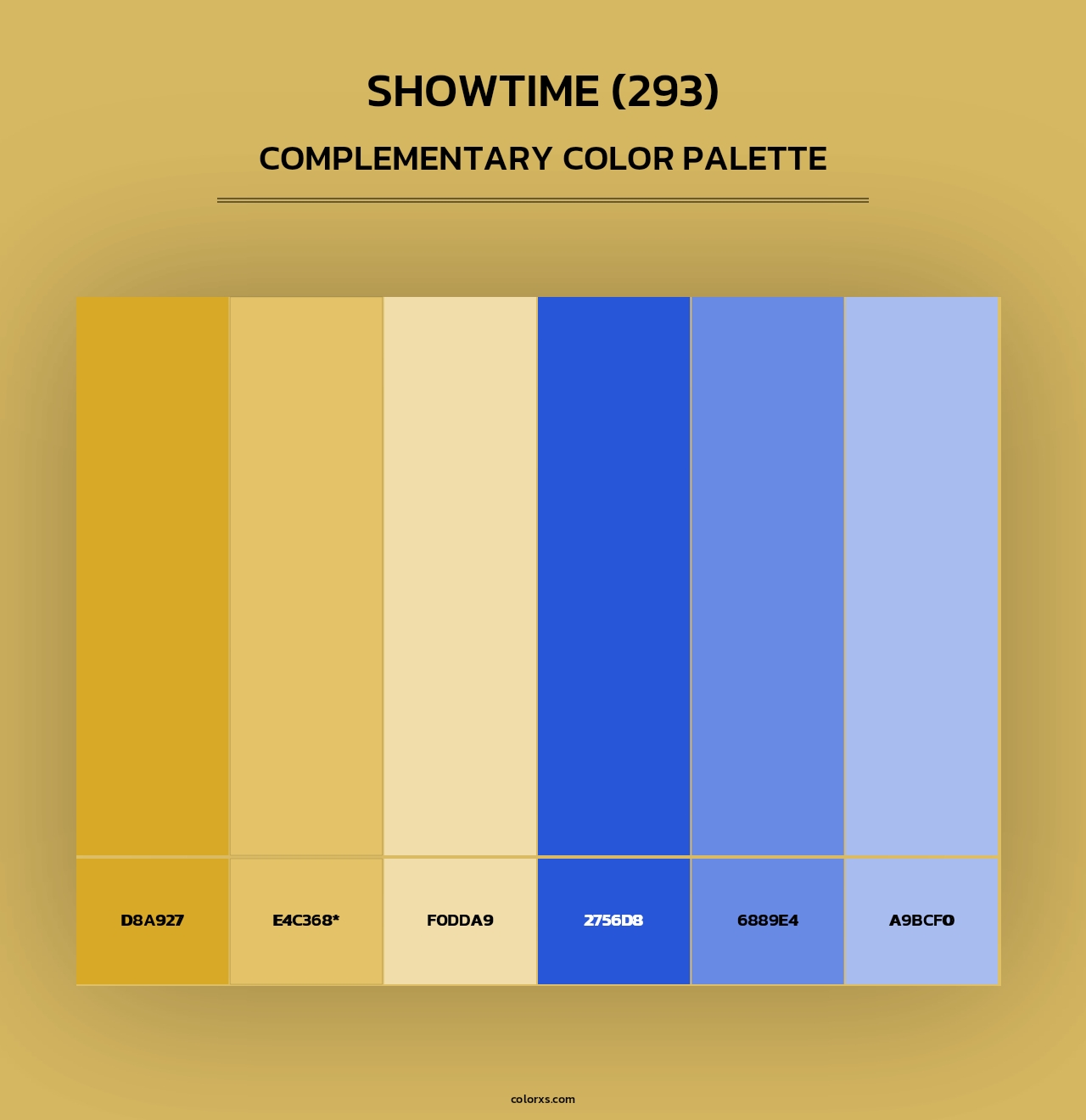 Showtime (293) - Complementary Color Palette