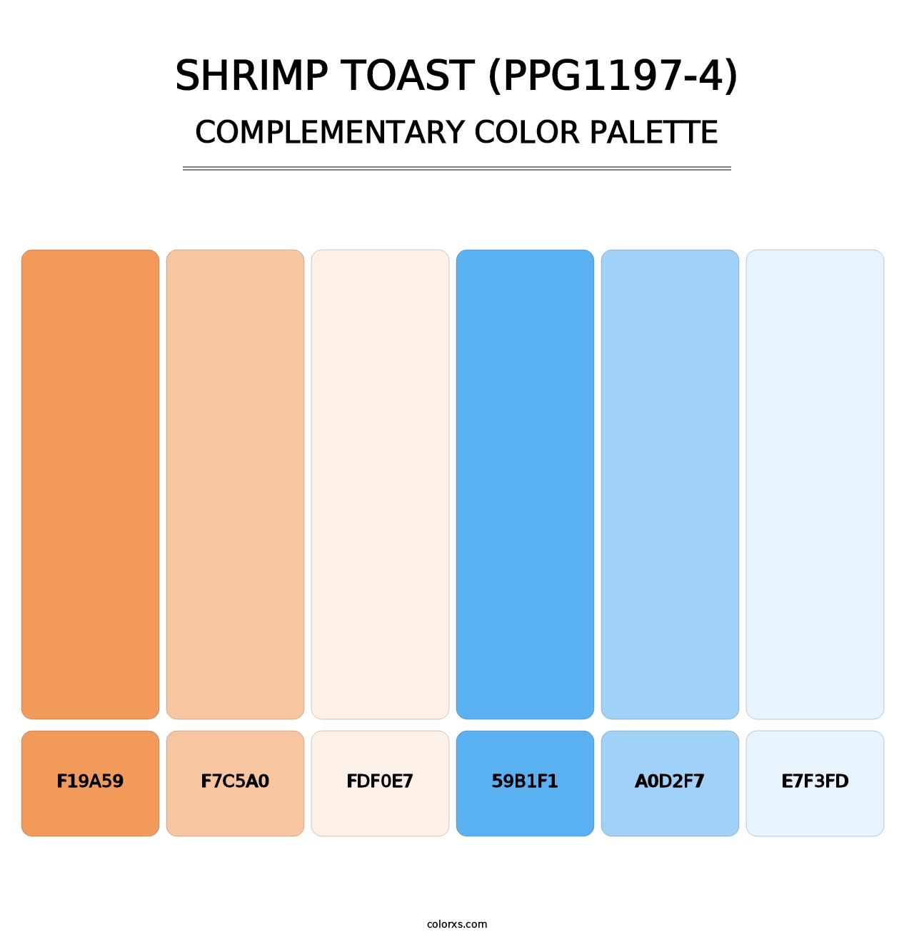 Shrimp Toast (PPG1197-4) - Complementary Color Palette